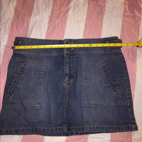 Denim mini skirt with pockets - Picture 5 of 8